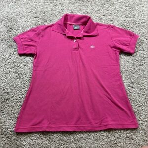 Lacoste‎ Women’s Polo Pink Shirt Golf Tennis Preppy Academia Alligator VTG 42 S